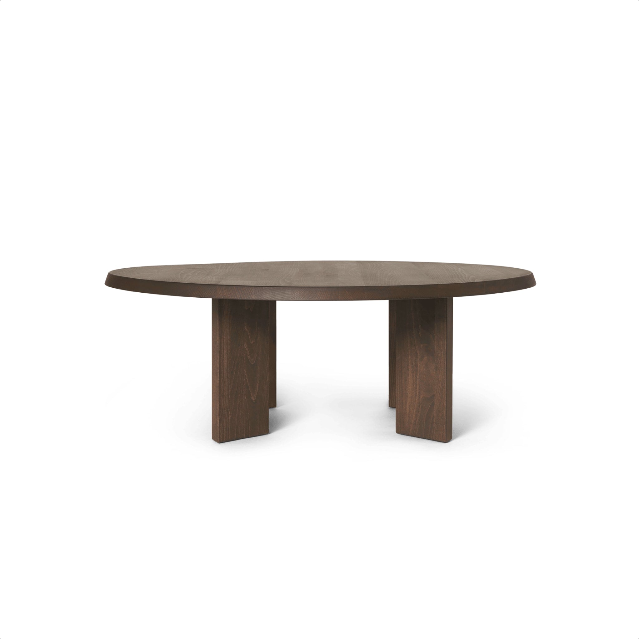 FERM LIVING Tarn Coffee Table - Dark Stained Beech Wood Modern Side Table for Living Room, Lounge & Office - Scandinavian Design Home Decor Furniture
