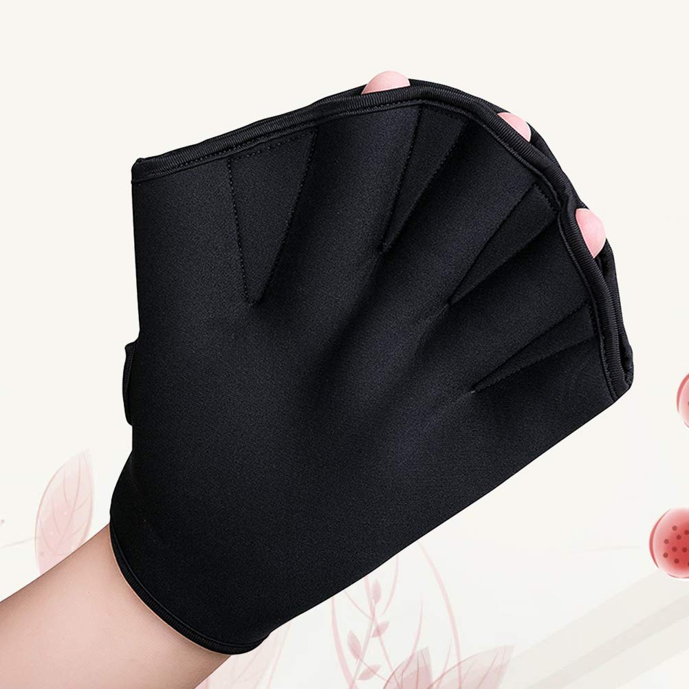 BESPORTBLE 1 Pair Webbed Swimming Gloves for Men, Women & Kids - Fingerless Swim Paddles for Aquatic Fitness Training, Snorkeling & Water Sports