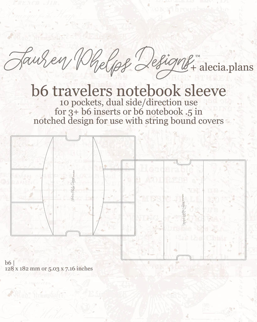 B6 Clear Vinyl Travelers Notebook Sleeve - Waterproof Protective Cover for Journals, Planners, and Notebooks - Perfect for Travel, Office, and School Organization