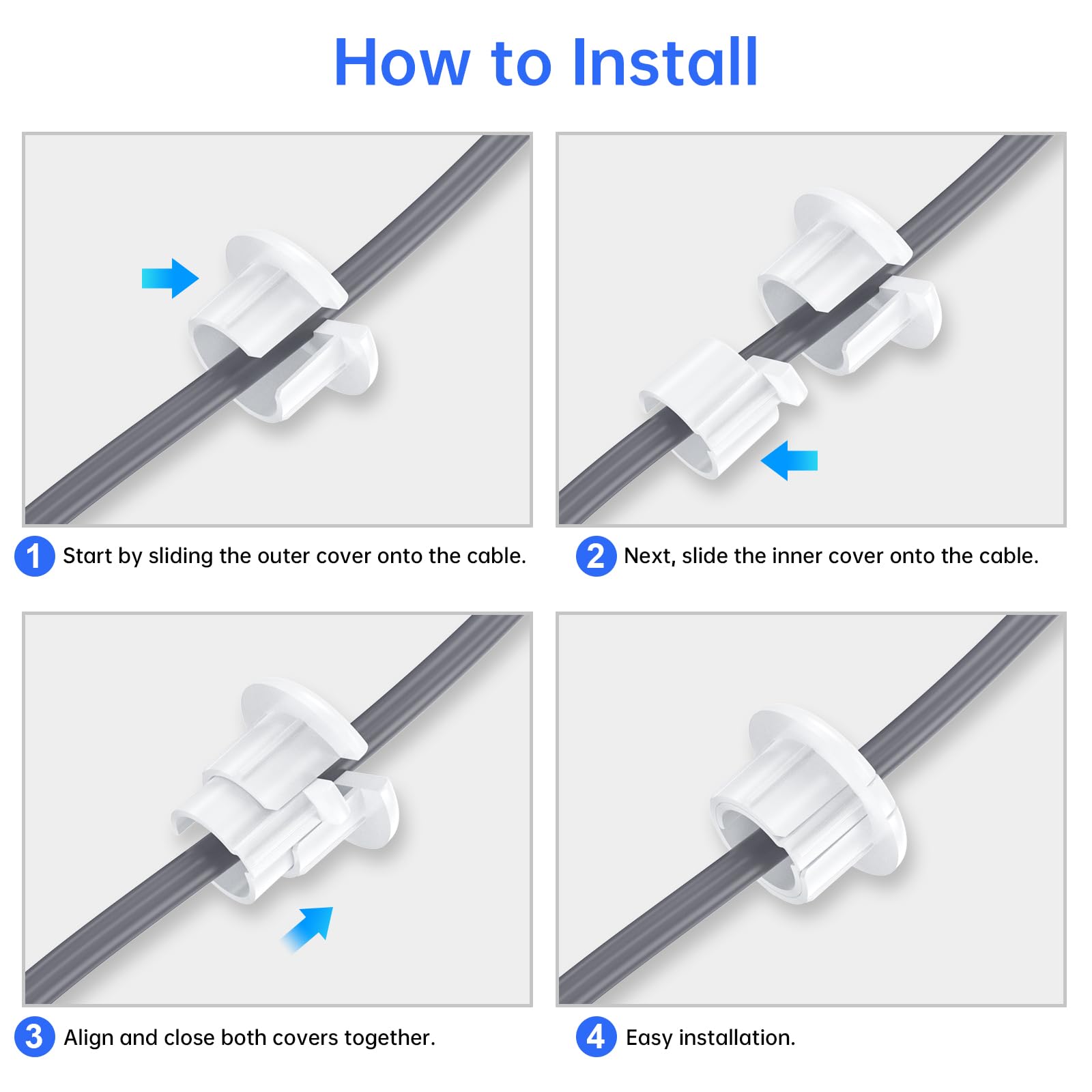 Starlink Ethernet Cable Wall Bushing Kit - 1-Inch Feed-Through Cable Grommet for Starlink Dishy Router (White, 1 Pack) - Perfect for Home & Office Cable Management & Wall Mounting
