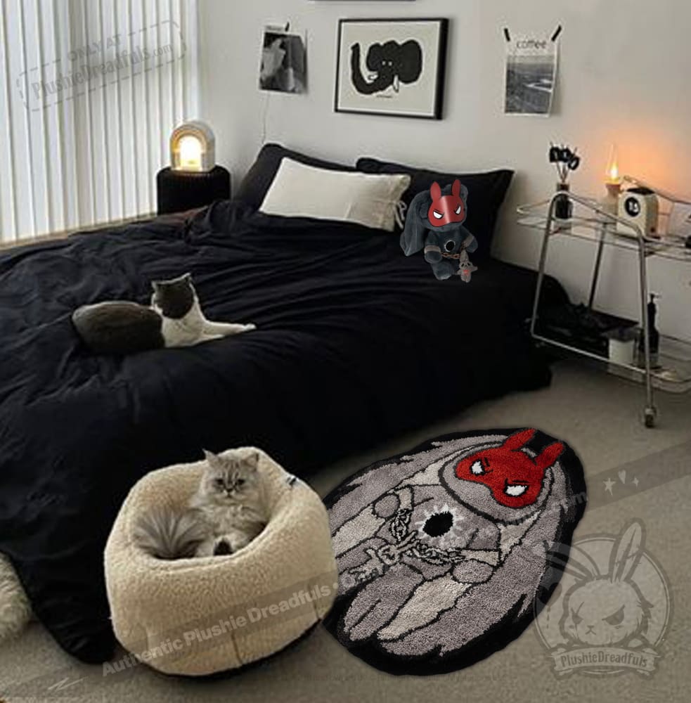 PTSD Rabbit Rug - Soft Plush Blanket for Anxiety Relief, Comfort & Stress Relief - Perfect for Therapy, Home Decor & Emotional Support