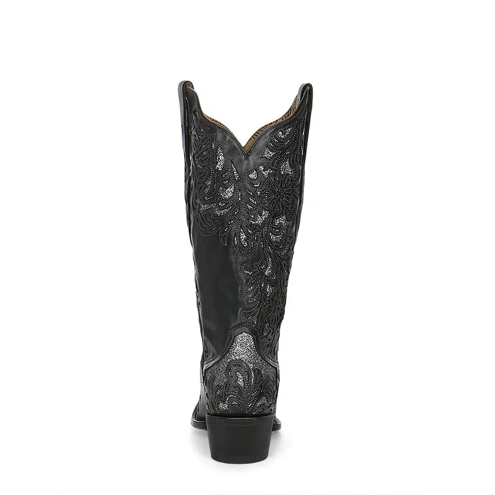 G1417 M Corral Black Western Cowgirl Leather Tall Boots for Women - Stylish & Durable Riding Boots for Country, Rodeo & Fashion Wear
