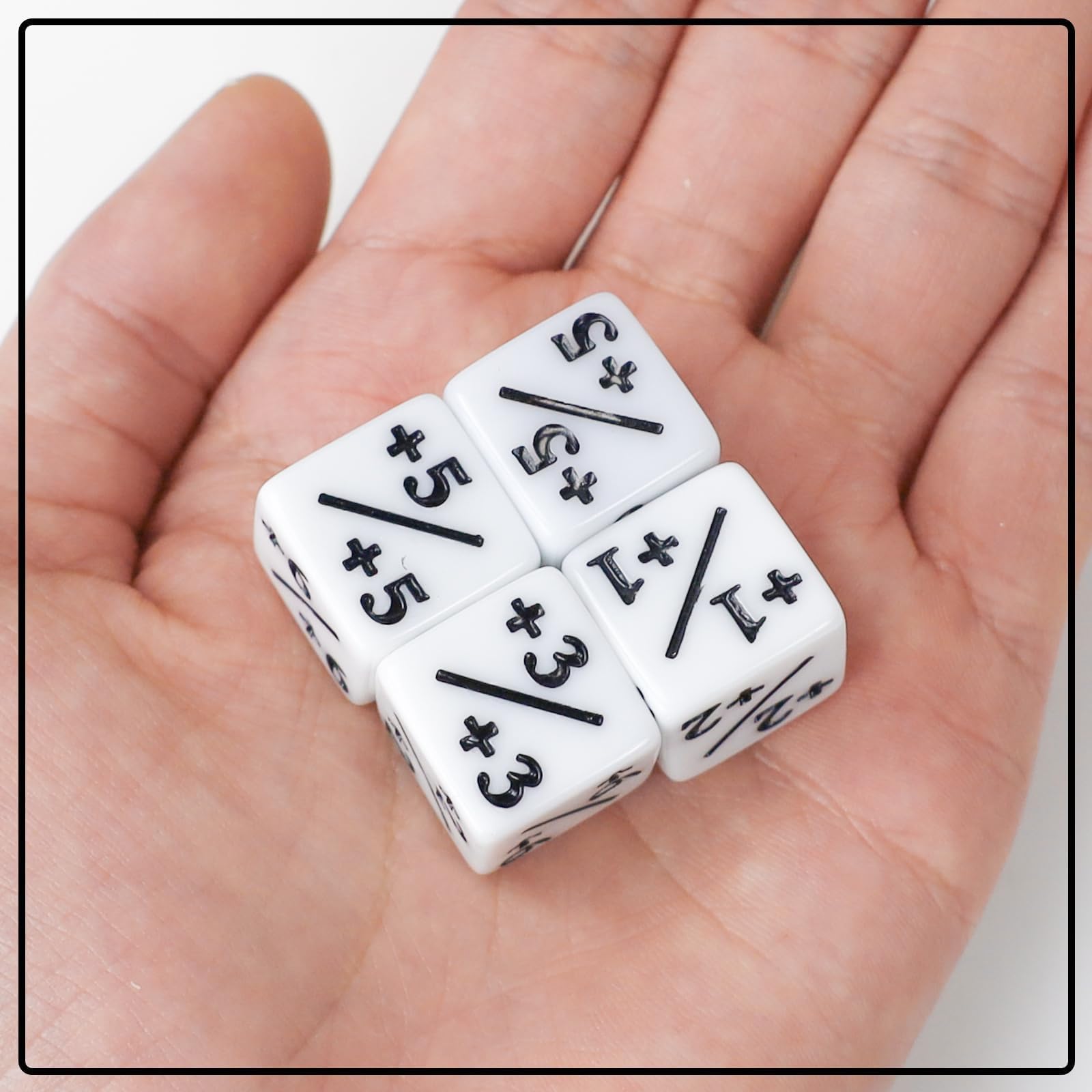 SLAKOZYT MTG Token Cubes (24-Piece Set, White) - Perfect for Magic: The Gathering, Dungeons & Dragons, and Tabletop Gaming Accessories