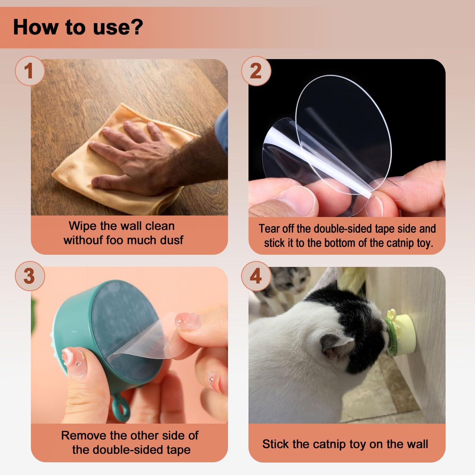 Premium Catnip Balls Toys for Indoor Cats - 3PCS Natural Catnip Roller Ball for Wall Play, Licking & Teeth Cleaning - Fun Dental Kitten Toy for Adult Cats - Perfect for Playtime, Stress Relief & Dental Health
