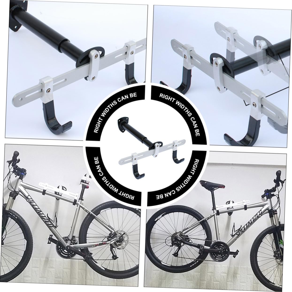 SUPVOX Adjustable Bike Wall Mount Rack - 1 Pack Swivel Bike Parking Stand for Garage Storage | Space-Saving Bicycle Holder for Indoor & Outdoor Use | Perfect for Apartments, Homes & Bike Shops