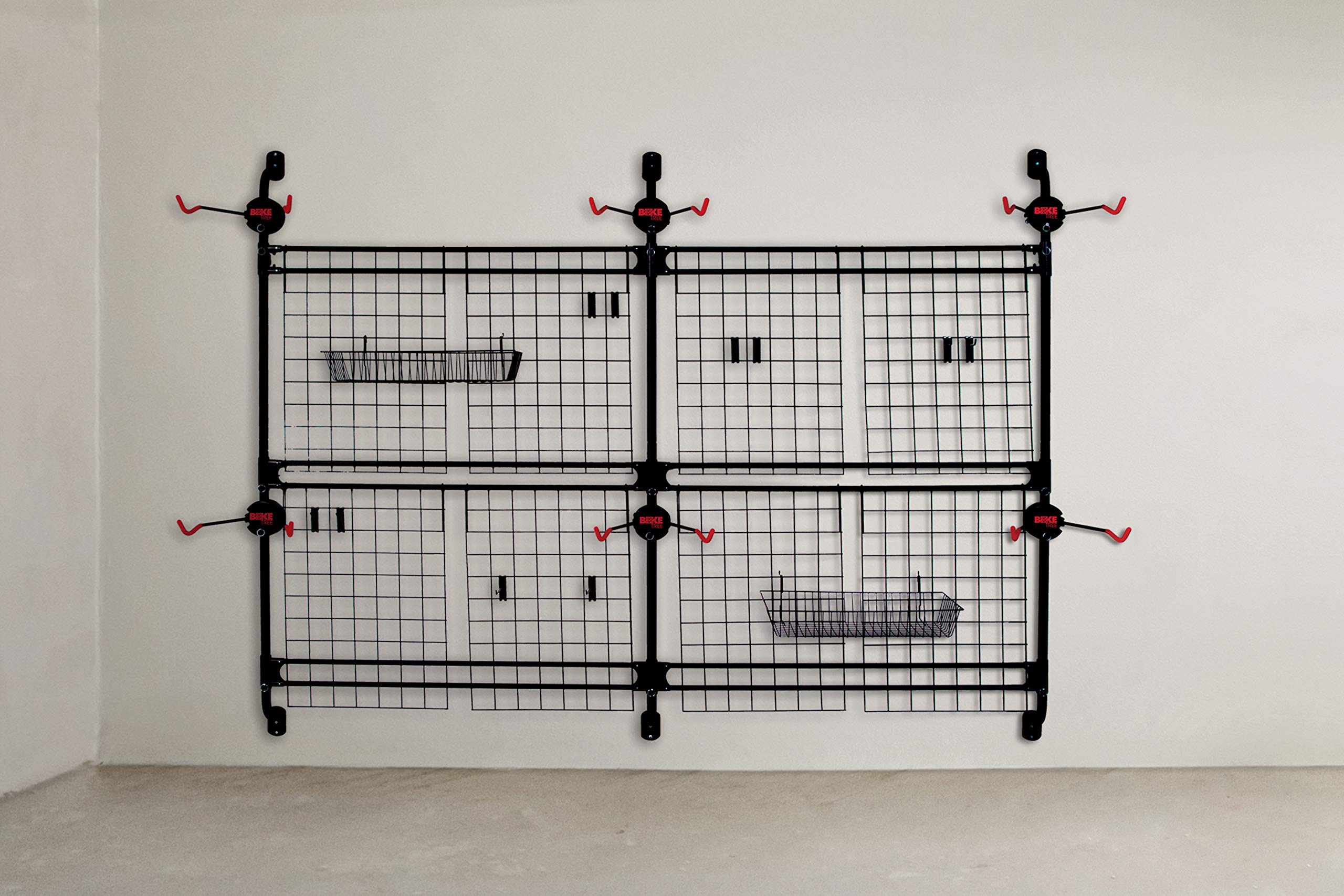8Ft Bike-Tree Wall Mounted Garage Organizer – Heavy Duty 350lbs Capacity – Customizable Storage for 6 Bikes, Ladders & Kayaks – Perfect for Home, Garage & Outdoor Gear Organization