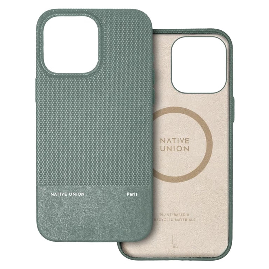 Native Union Classic MG Case for iPhone 15 Pro - Slim Protective Green Cover | Perfect for Everyday Use, Travel & Business Professionals