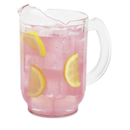 Cambro PL60CW135 Camwear Laguna 60 oz. Clear Plastic Pitcher - Durable BPA-Free Water & Juice Dispenser for Restaurants, Catering & Outdoor Parties