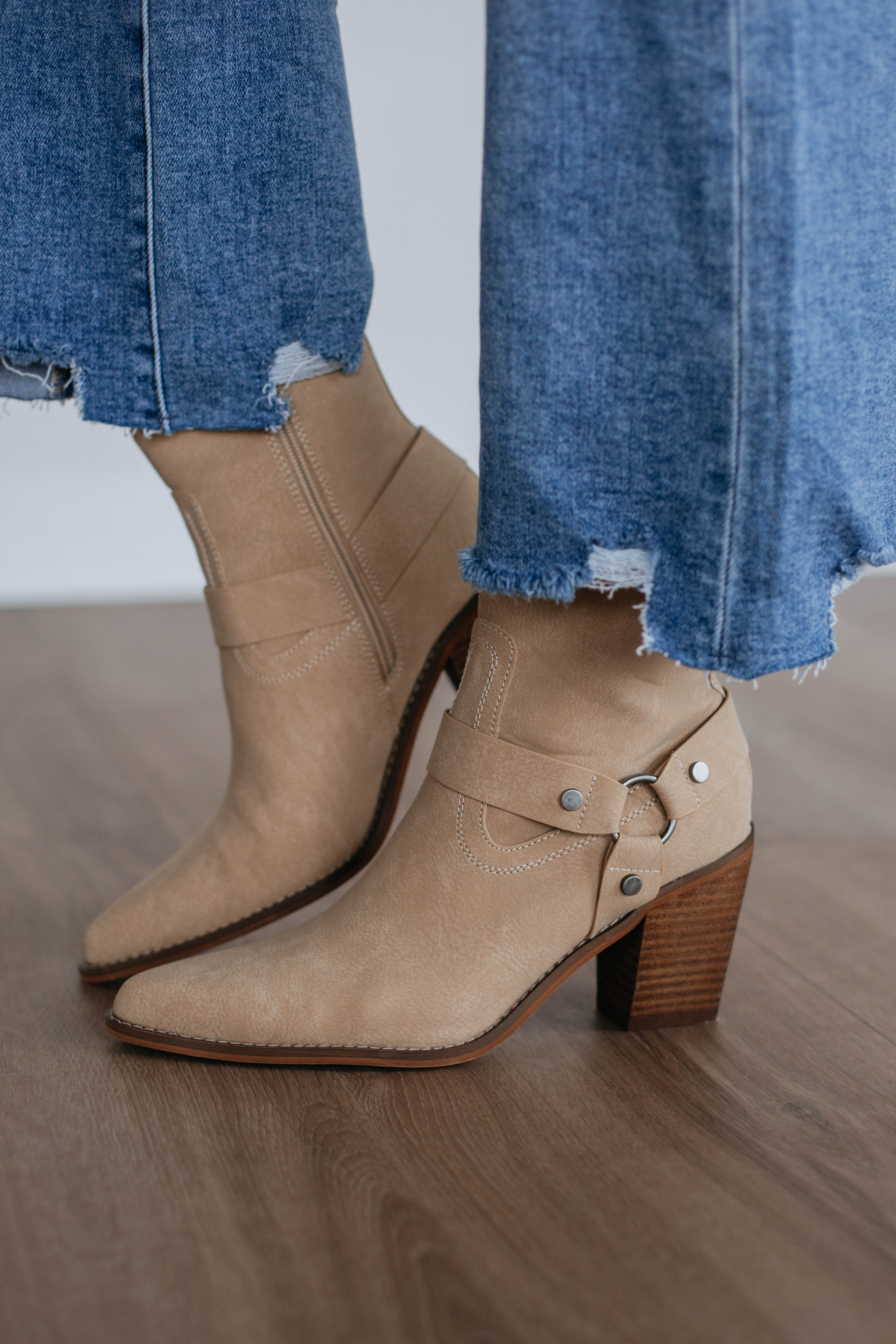 Here For A Good Time Boots in Taupe - Stylish & Comfortable Women's Ankle Boots for Casual Outings & Fall Fashion