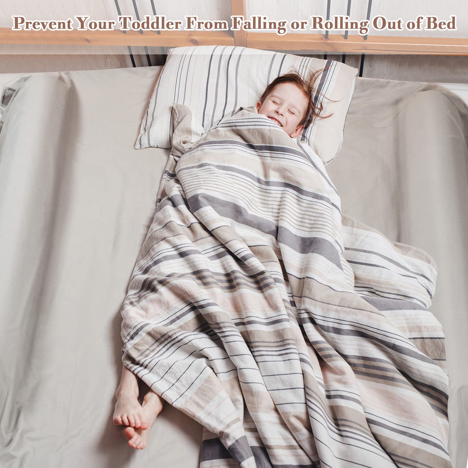 Inflatable Travel Bed Rails for Toddlers (2-Pack) - Portable Blow Up Bed Guard for Kids - Fits Full, Queen & King Size Beds - Home & Hotel Use - Perfect for Travel, Camping and Sleepovers