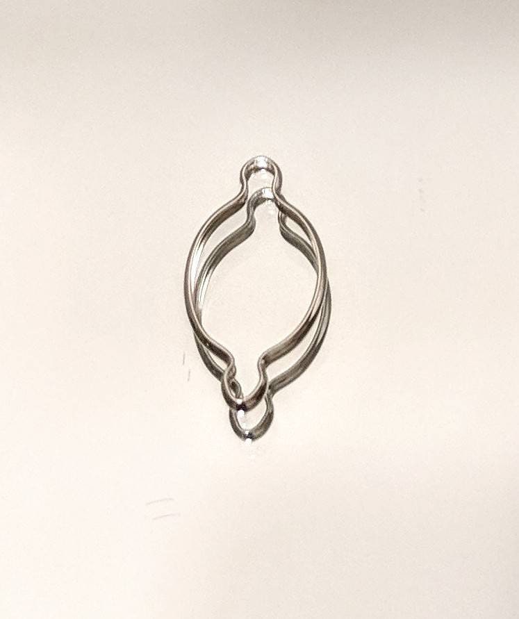 Sterling Silver or Gold Filled Oval Wire Bezel Dangle Setting - 5x3mm & 10x8mm Sizes - Double Loop & Wire Tite Design for Faceted/Cabochon Stones (263 250) - Perfect for Jewelry Making, Earrings & Pendant Crafting