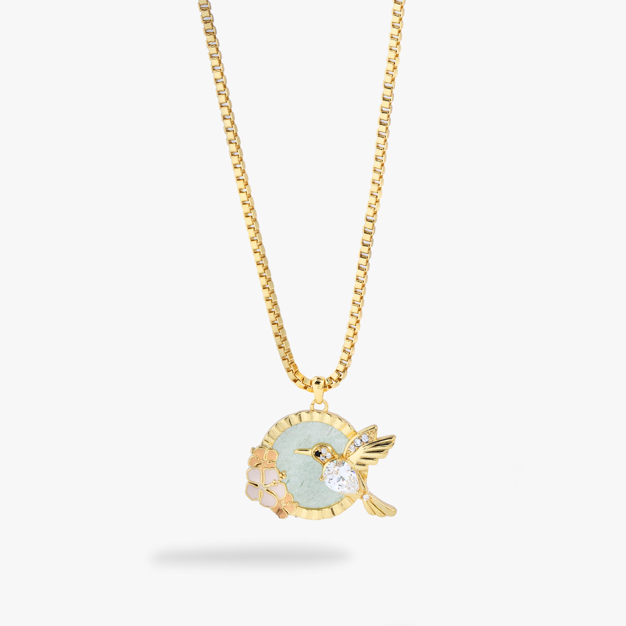 Hummingbird Gemstone Pendant Necklace - Elegant Jewelry for Women, Perfect Gift for Birthday, Anniversary & Special Occasions