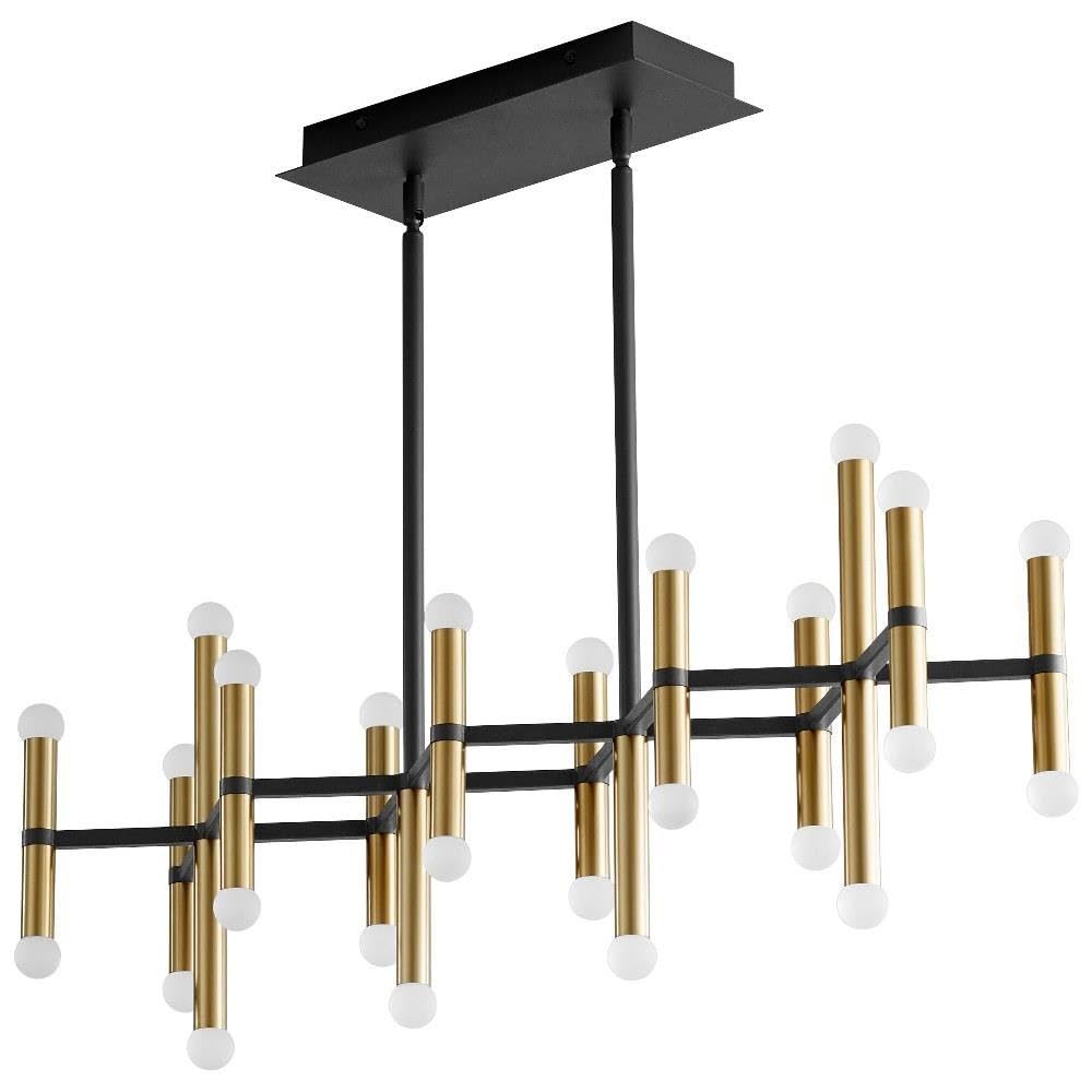 Nero - 33.5 Inch 54.6W 26 LED Modern Crystal Chandelier Lighting Fixture for Dining Room, Living Room, Bedroom, Foyer, and Entryway