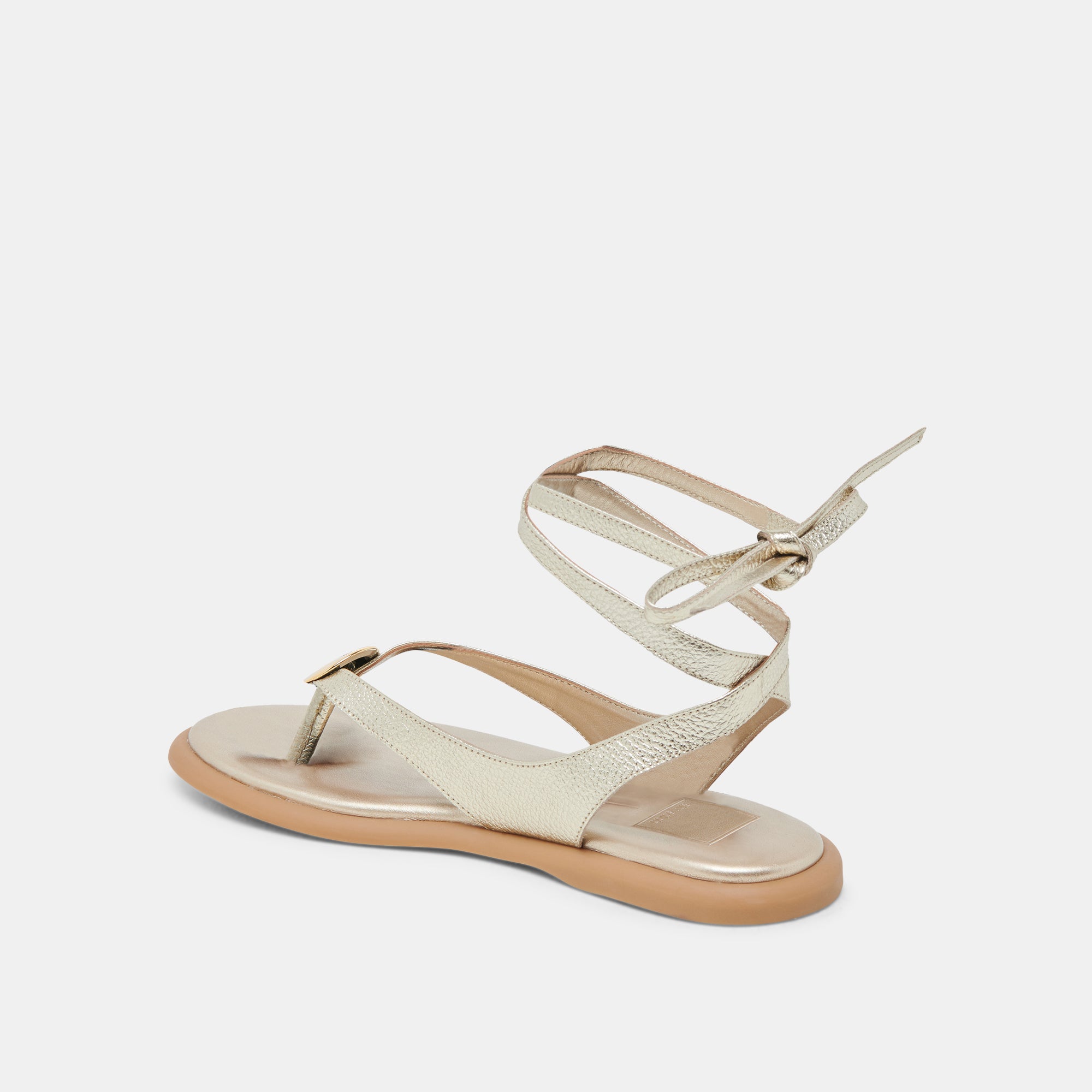 Judy Women's Light Gold Leather Sandals - Comfortable & Stylish for Summer, Beach, and Casual Outings