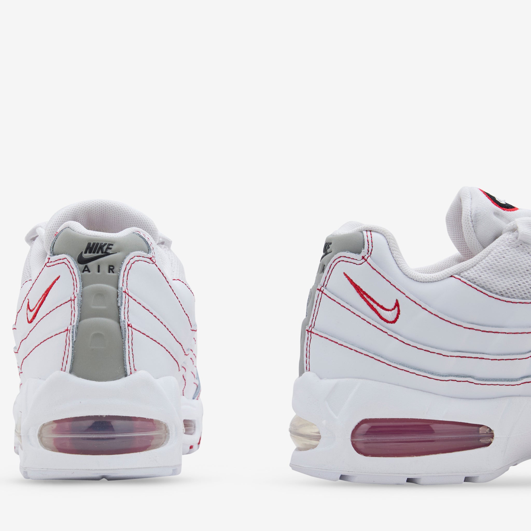Nike Air Max 95 OG Sneakers - White/University Red/Wolf Grey - Retro Running Shoes for Men & Women - Perfect for Jogging, Gym Workouts and Streetwear Fashion