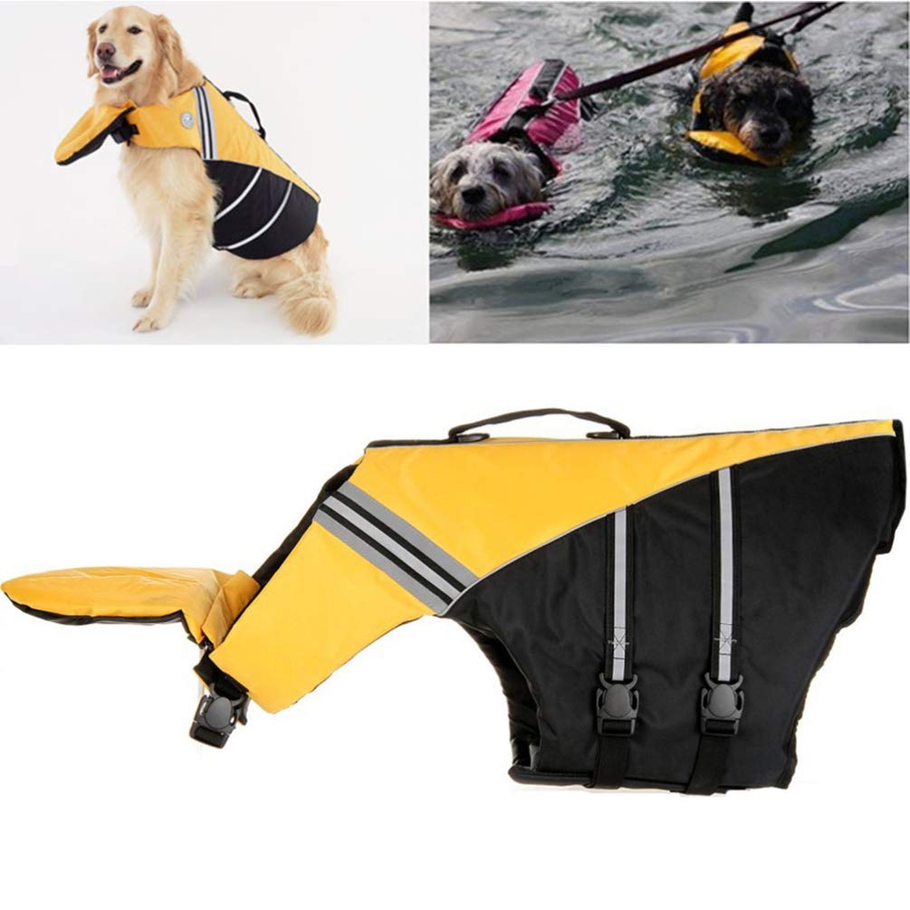 POPETPOP Reflective Dog Life Vest - Breathable Swim Suit for Puppies, Beach & Kayak Safety Vest with High Visibility for Paddle Boarding & Water Activities