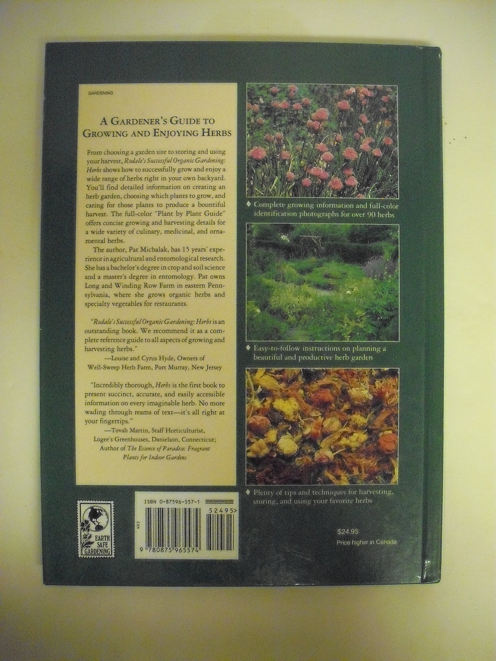 Organic Gardening Herbs Book - Rodale's Successful Organic Gardening Guide for Growing Fresh Herbs at Home - Perfect for Home Gardeners & Sustainable Living