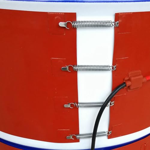 Electric Silicone Oil Drum Heater Belt - Adjustable Thermostat 30-150°C for 20L-200L Metal Barrels | Industrial Drum Heating Pad for Cold Weather Storage & Viscosity Control