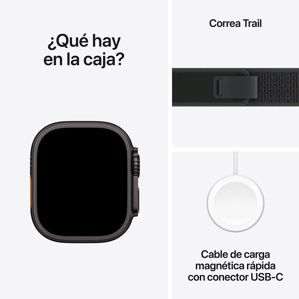 Apple Watch Ultra 2 GPS + Cellular 49mm Titanium Case with Black Trail Band S/M - Perfect for Outdoor Adventures & Fitness Tracking