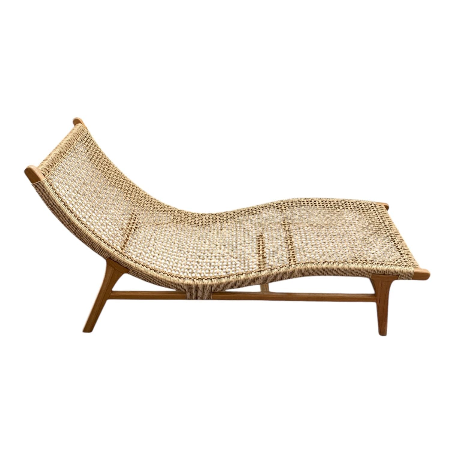 Premium Teak Wood Sun Lounger - Outdoor Patio Chaise Lounge with Adjustable Backrest - Waterproof & Weather-Resistant for Poolside, Beach, Garden Relaxation