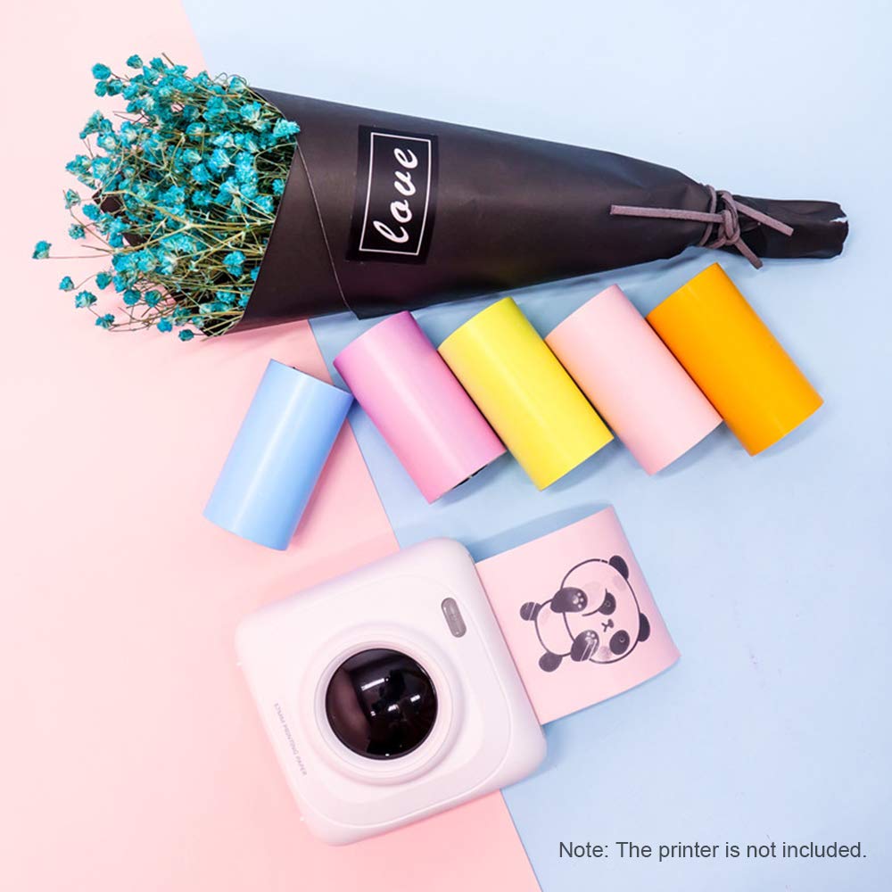 EXCLUZO 3-Pack A6 Thermal Paper Rolls - Compatible with P1/P2 Mini Photo Printer - High-Quality Clear Printing for Receipts & Labels - Perfect for Home, Office & Retail Use