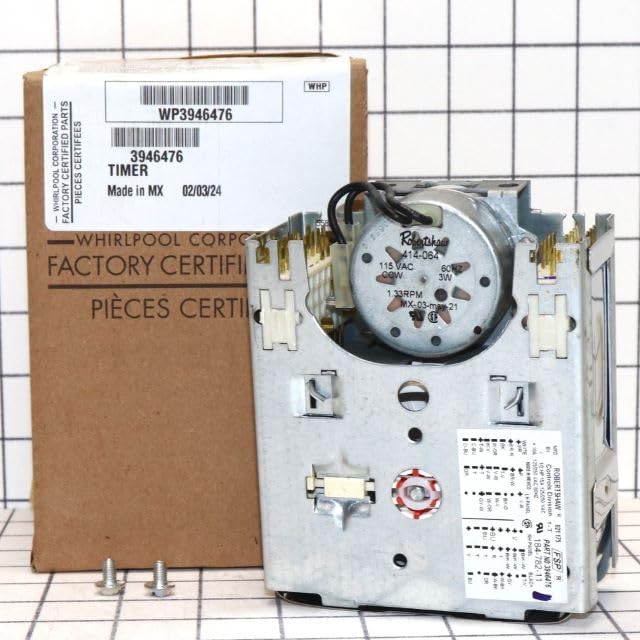 WP3946476 Universal Washing Machine Timer Replacement Part - Compatible with Multiple Brands - Perfect for DIY Appliance Repair & Laundry Room Maintenance