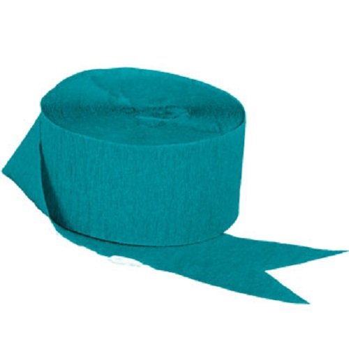 Premium Teal Crepe Paper Streamers - 4 Rolls (290 ft Total) | USA Made | Perfect for Party Decorations, Birthday Backdrops & DIY Crafts