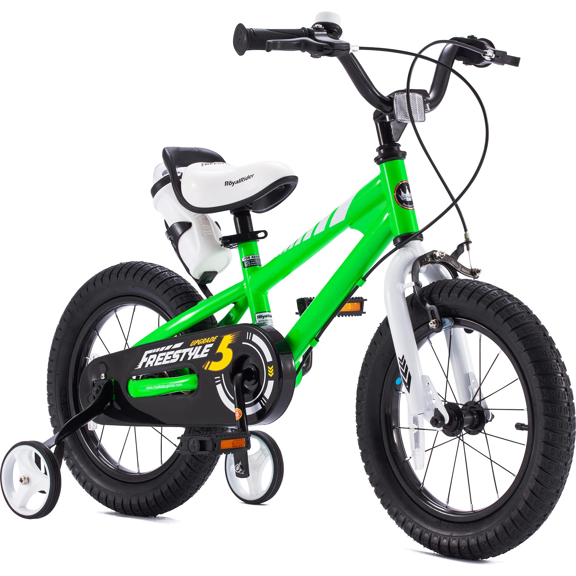 Royalbaby Freestyle Kids Bike with 2 Hand Brakes - 12/14/16/18 Inch Children's Bicycle for Boys & Girls Ages 3-9 | Perfect for Outdoor Play, Neighborhood Rides, and Learning to Cycle