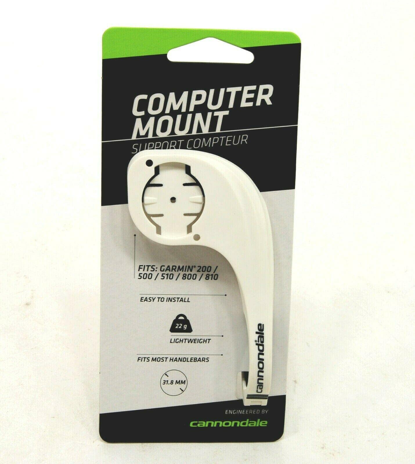 Cannondale Bike Computer Mount - CU4064OS (White) | Universal Cycling Accessory for Road & Mountain Bikes | Perfect for GPS Tracking & Performance Monitoring