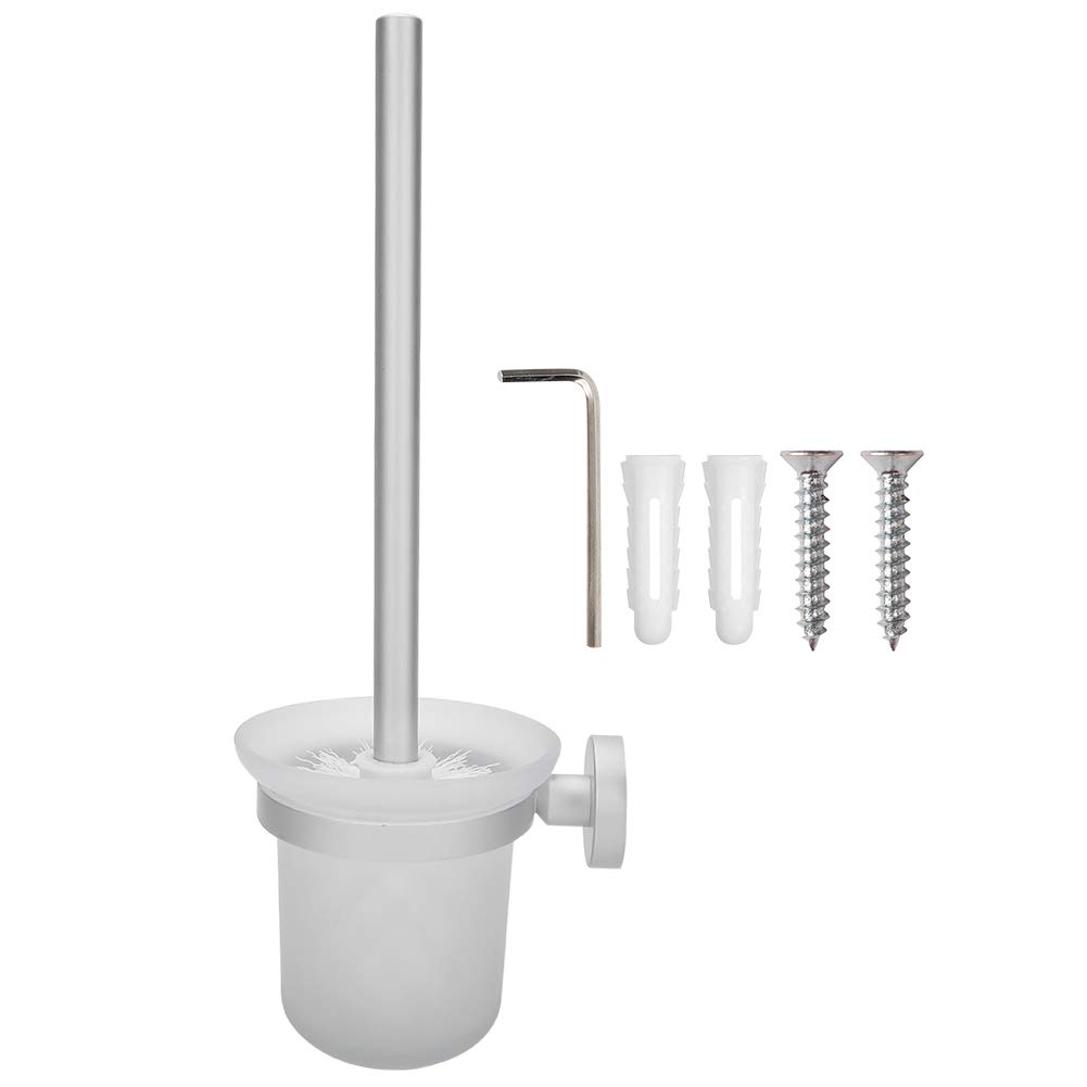 Ftory Wall-Mounted Toilet Brush Set with Holder - Bathroom Cleaning Tools & Accessories (3.1x4.3 Inch) - Perfect for Small Spaces, Apartments, and Modern Bathrooms