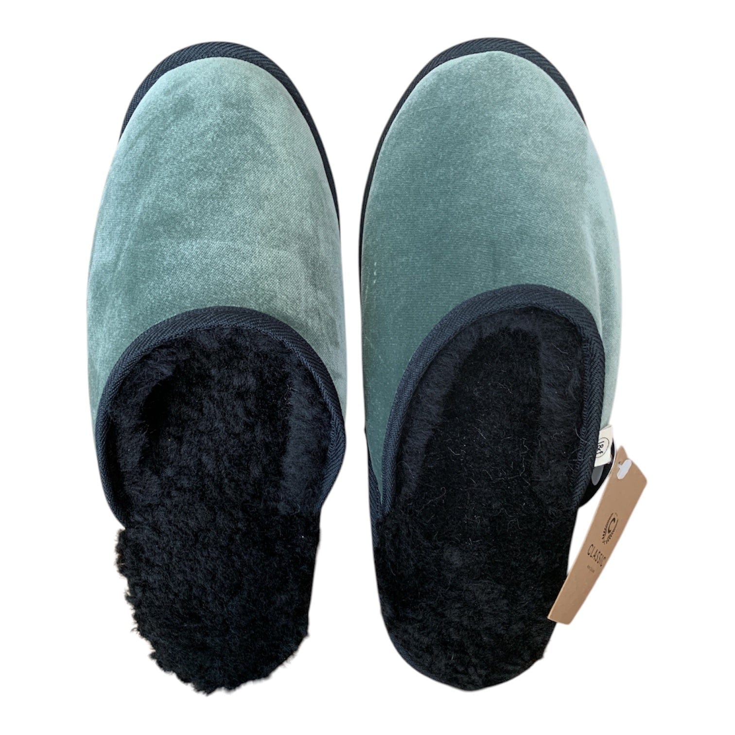 Premium Sage Green Velvet XXL Black Slippers for Men & Women - Ultra Soft Indoor/Outdoor House Shoes for Relaxation & Comfort at Home