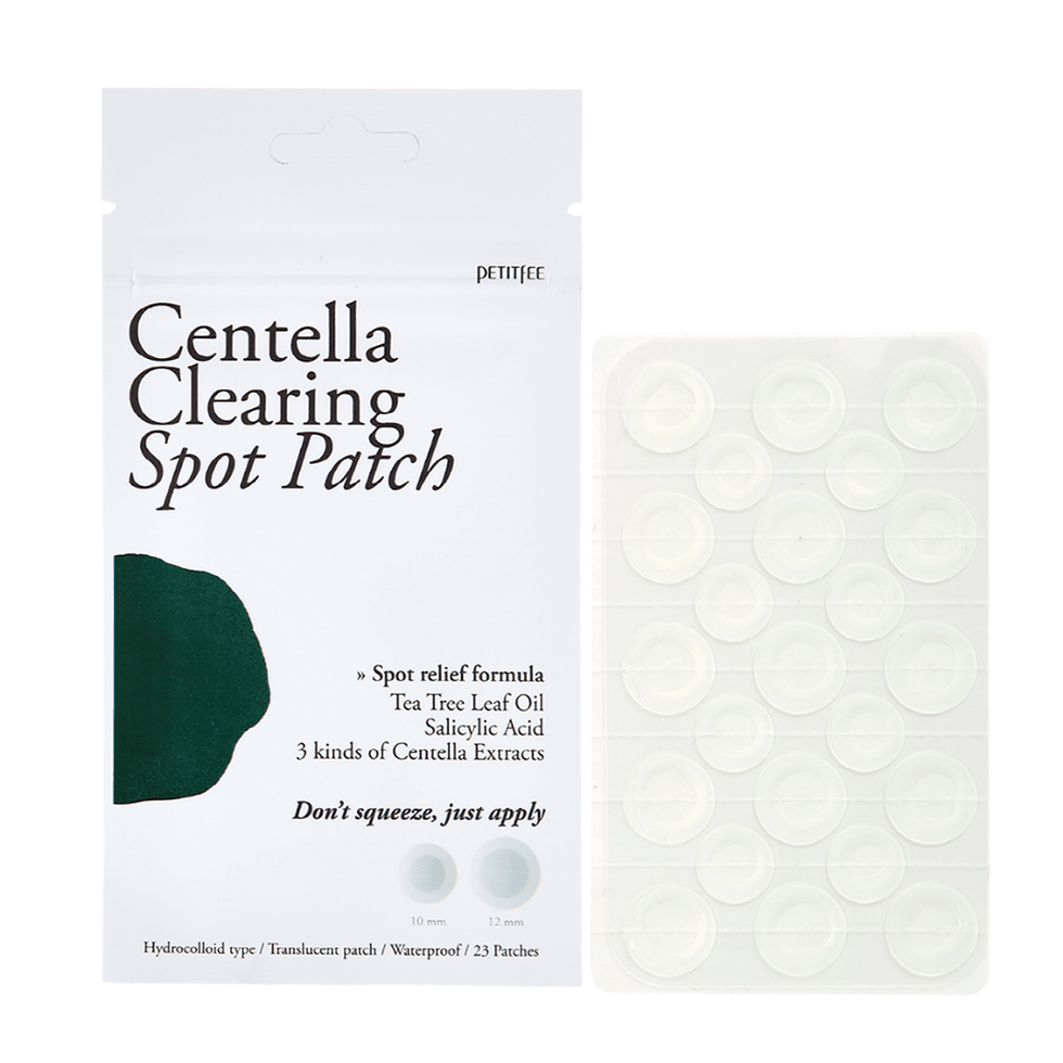 PETITFEE Centella Clearing Spot Patch 23 PCS | Acne Treatment Patches for Face | Fast-Acting Hydrocolloid Pimple Patches for Overnight Spot Treatment | Perfect for Travel & Daily Skincare Routine