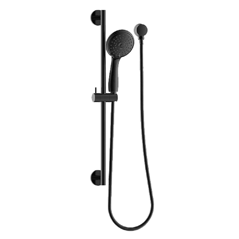 Abey Gareth Ashton Rail Shower System - 3 Function Handheld Showerhead with Adjustable Slide Bar, Matte Black Finish (Model SRA07 B) - Perfect for Modern Bathrooms, Spa-Like Shower Experience, and Easy Installation in Any Home