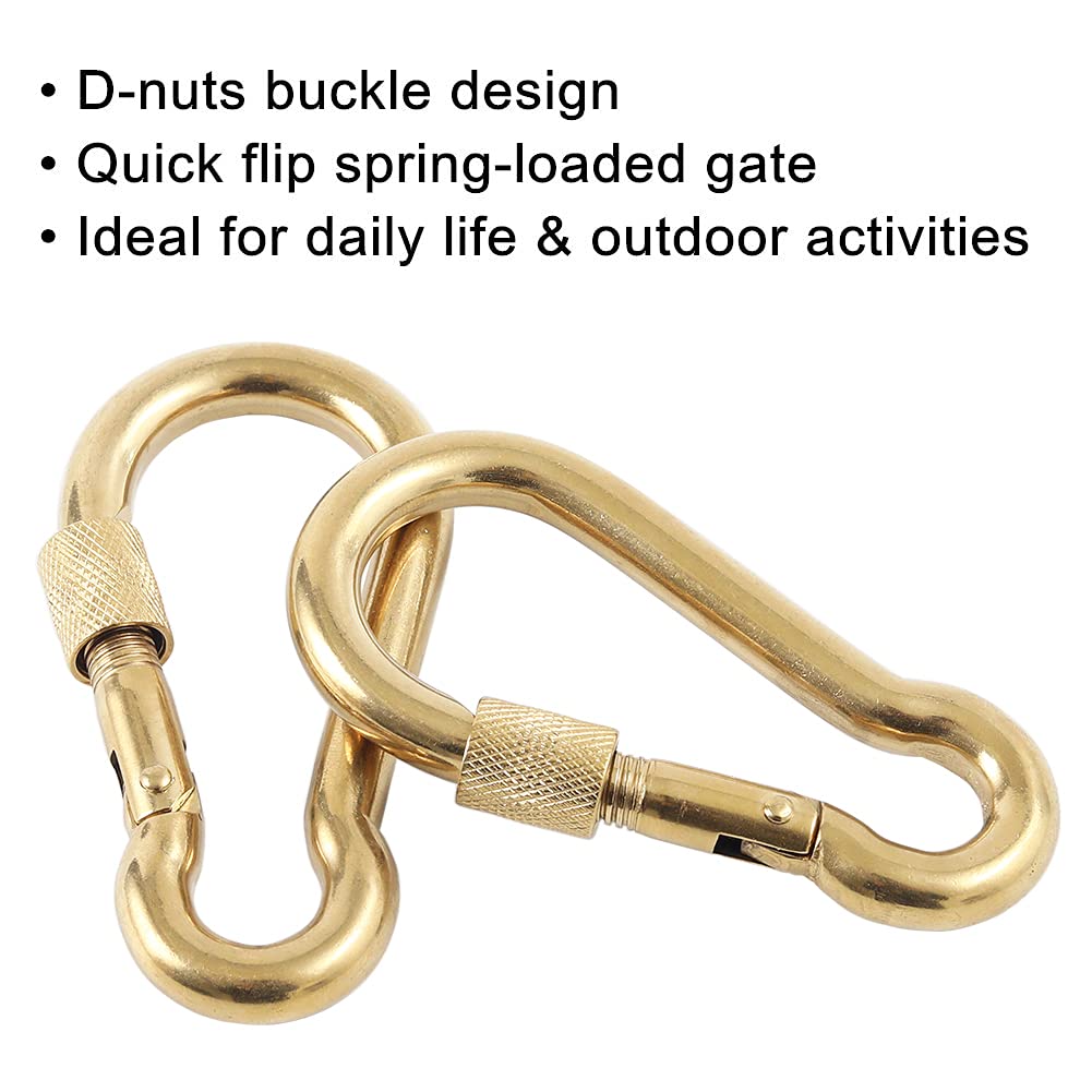 Heavy Duty PROND Locking Carabiners - 316 Stainless Steel Screw Gate Carabiner Hooks for Climbing, Hiking, Camping & Outdoor Gear Safety