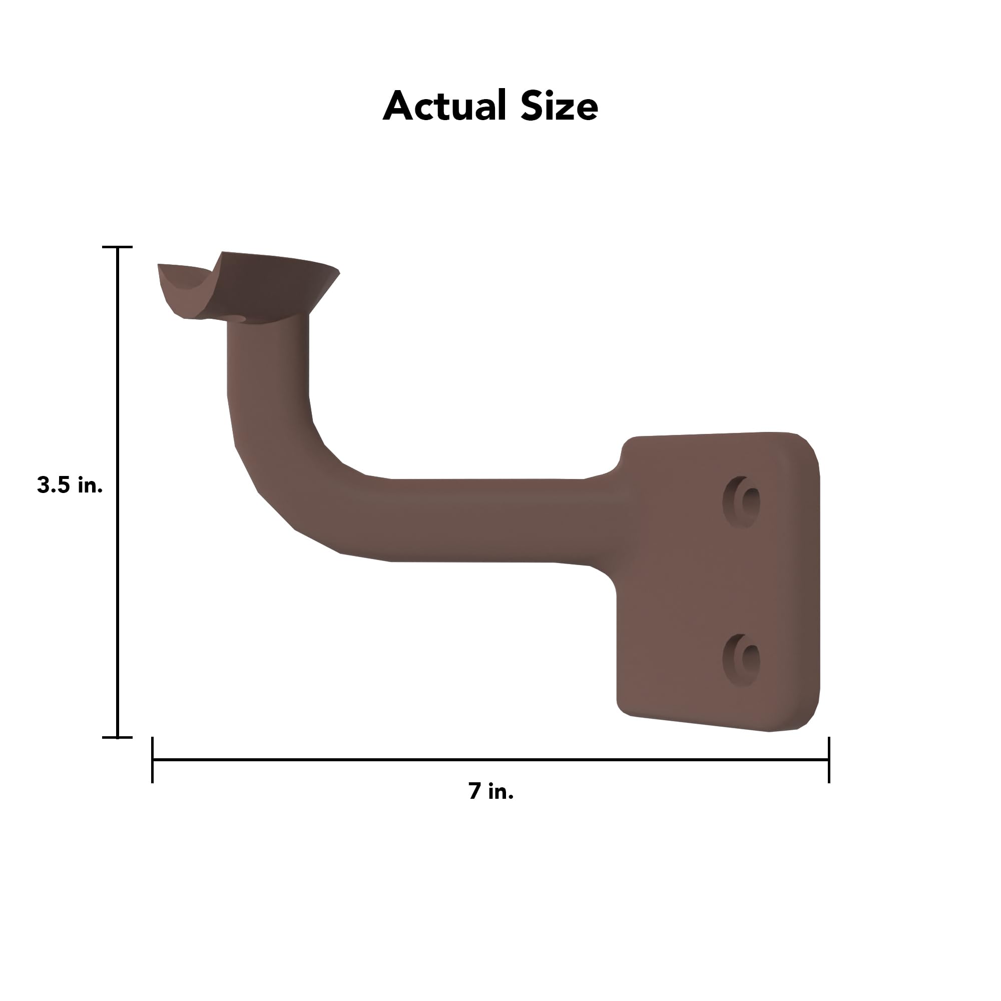 Deckorators Weathered Brown Aluminum Inside Corner Bracket with Screws & Beauty Rings - Heavy Duty Deck & Fence Support for Outdoor Construction Projects