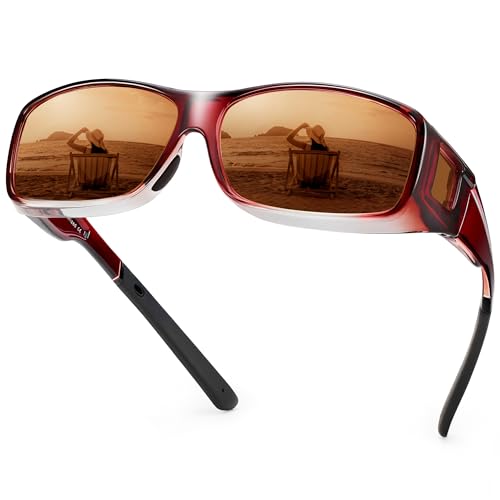 B08 Wine Red Gradient Frame/Brown Lens