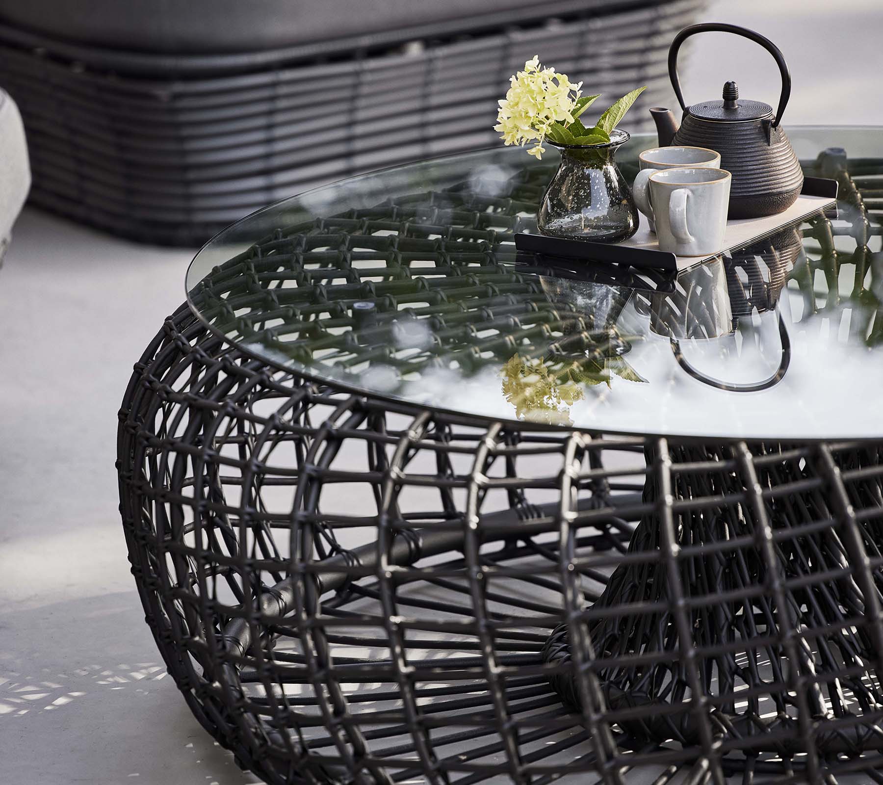 Modern Nest Coffee Table & Footstool - Large Size for Living Room, Lounge & Bedroom - Multi-Functional Ottoman with Storage Space