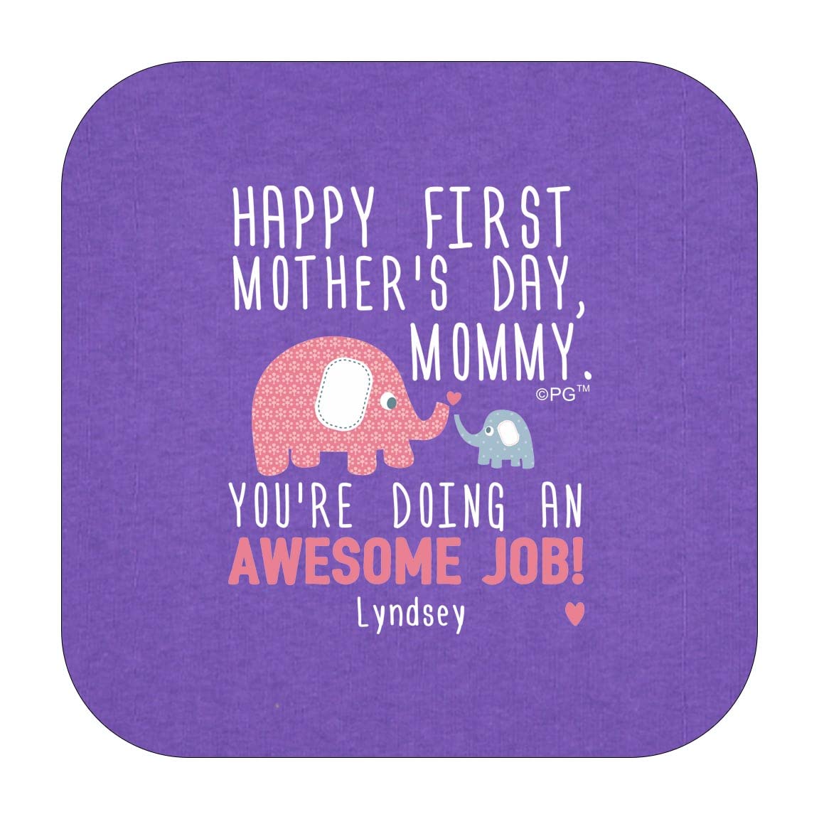 Personalized First Mother's Day Gift - Pink Elephant Baby Bodysuit for New Moms | Cute Outfit for Baby Showers, Photo Shoots & Special Occasions