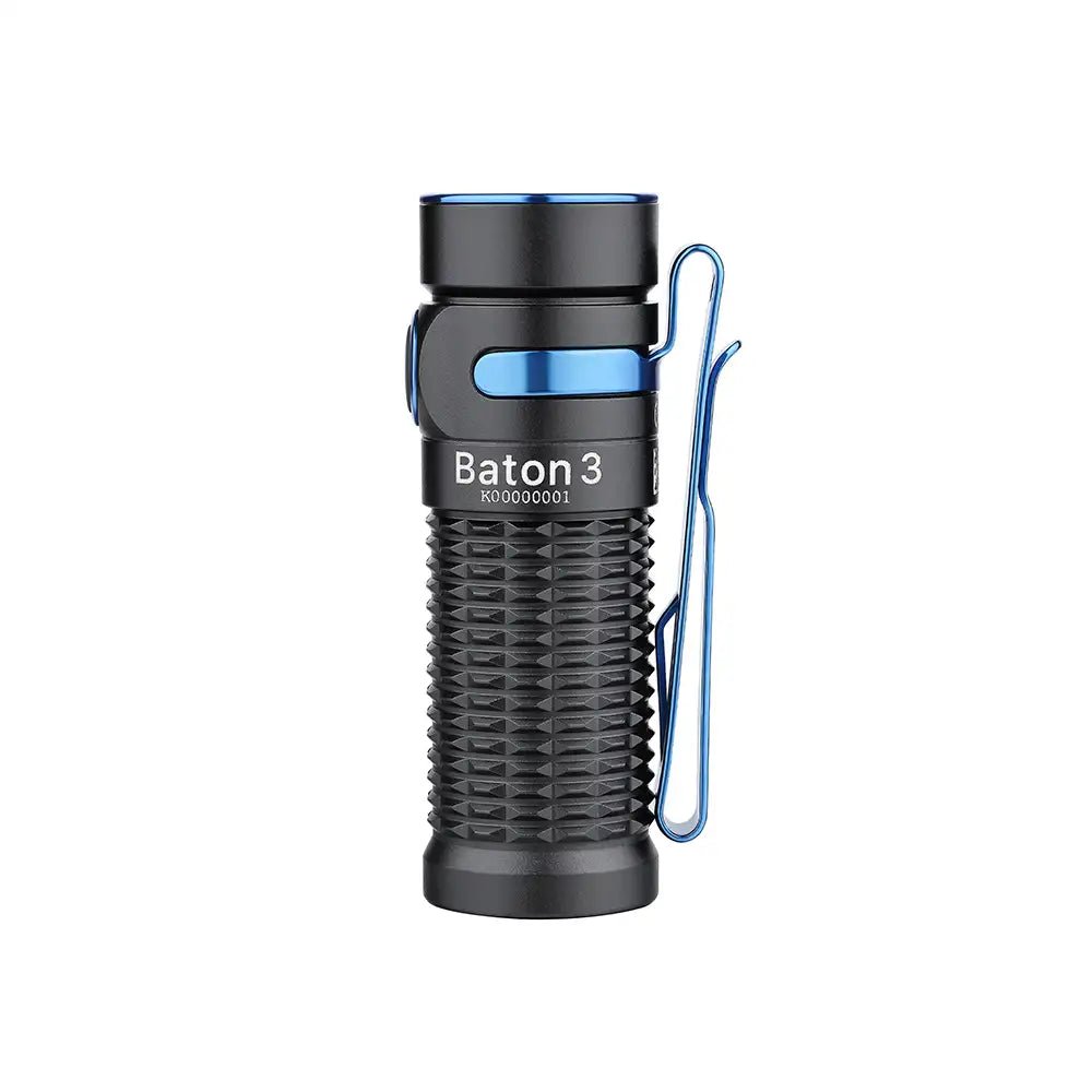 Olight Baton 3 Rechargeable Flashlight 1500 Lumens - Compact EDC Flashlight for Camping, Hiking & Emergency Use