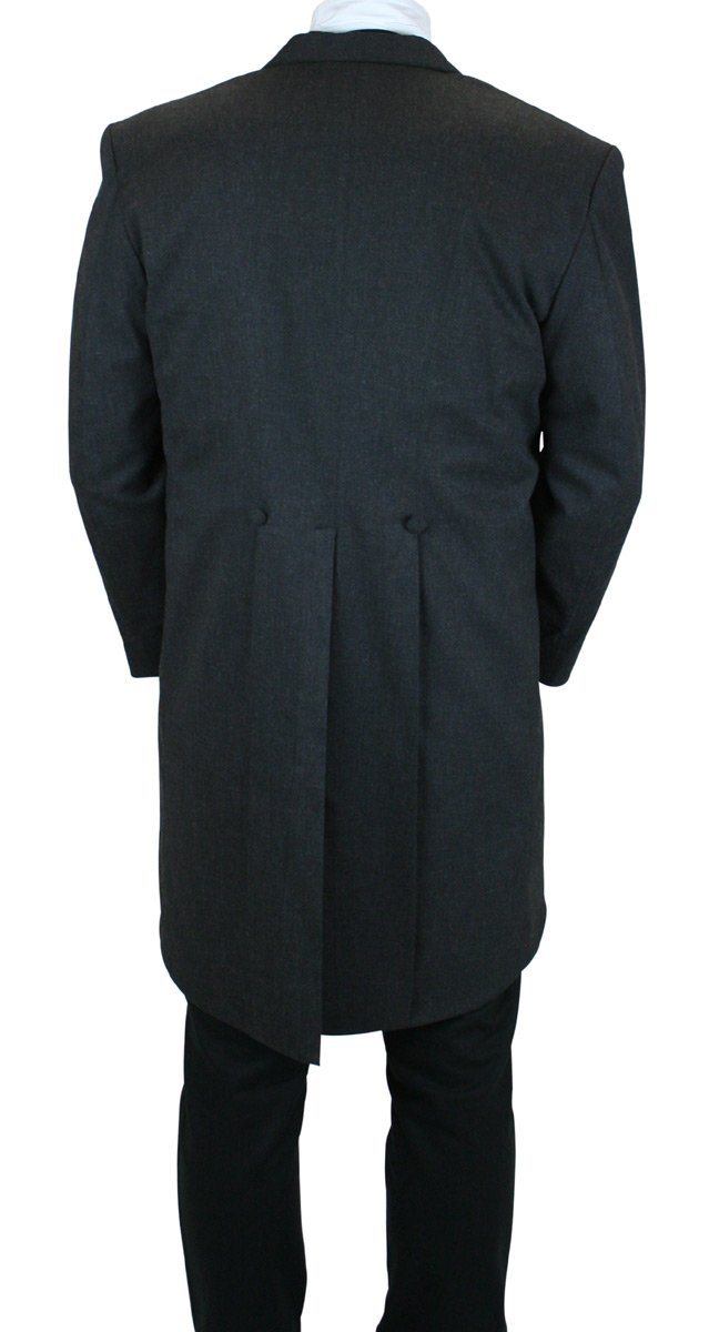 Historical Emporium Men's Traditional Cutaway Morning Coat - Victorian Style Formal Tailcoat for Weddings, Reenactments & Historical Events