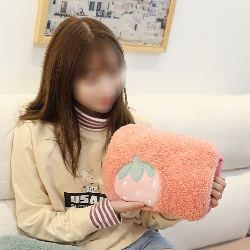 Rechargeable Hot Water Bottle with Removable Washable Knitted Cover - Cute Rectangular Heating Pad for Women & Girls - Perfect for Cold Weather, Period Pain Relief & Cozy Nights at Home