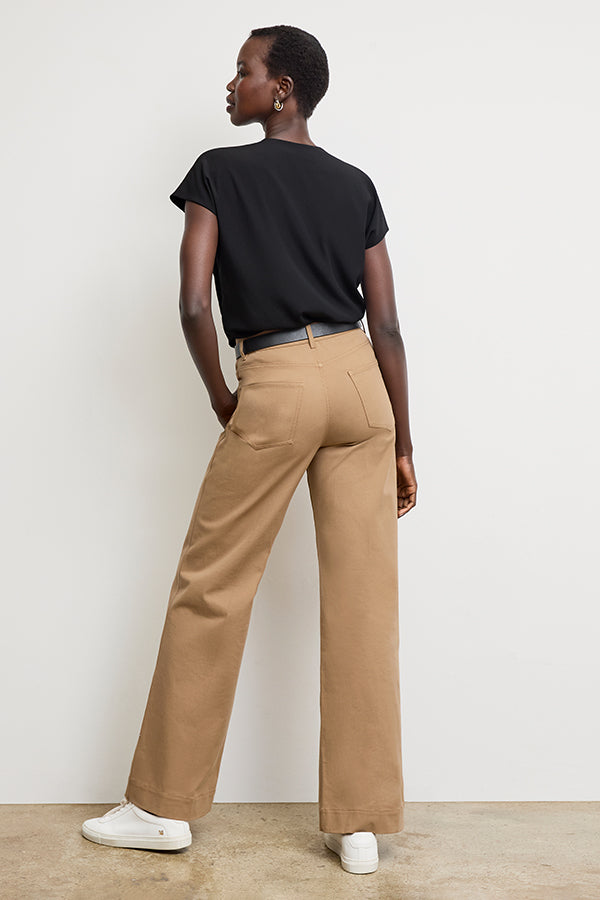 Milo Wide Leg Jeans for Women - Eco-Friendly Stretch Denim Pants with Comfortable Fit - Perfect for Casual Wear, Office, and Travel