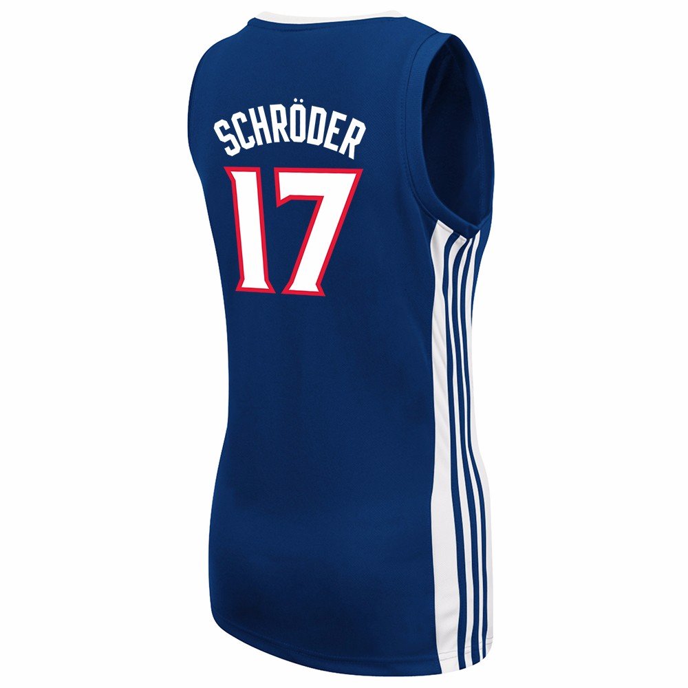 Adidas Dennis Schroder Atlanta Hawks NBA Women's Navy Blue Replica Jersey - Official Basketball Jersey for Women, Perfect for Games, Fan Events and Sports Outfits