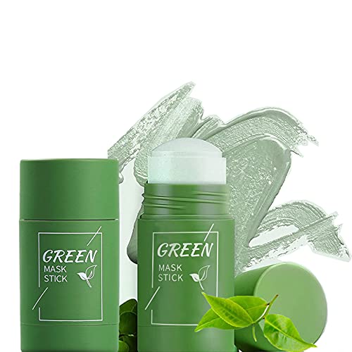 2PCS Green Tea Stick Face Mask - Purifying Clay Mask for Deep Cleansing Pores, Oil Control & Blackhead Removal | Moisturizing & Skin Texture Improvement | All Skin Types & Unisex | Perfect for Daily Skincare Routine & Spa Night