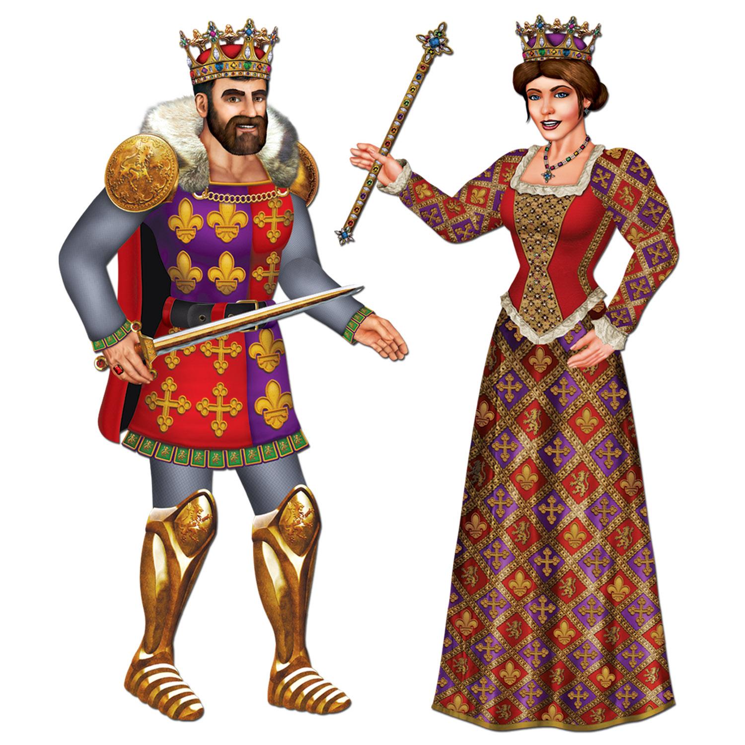 12 Pack Beistle Jointed Medieval Royal King & Queen Decorations - Halloween Party Decor, Renaissance Fair Props, Themed Wedding Centerpieces
