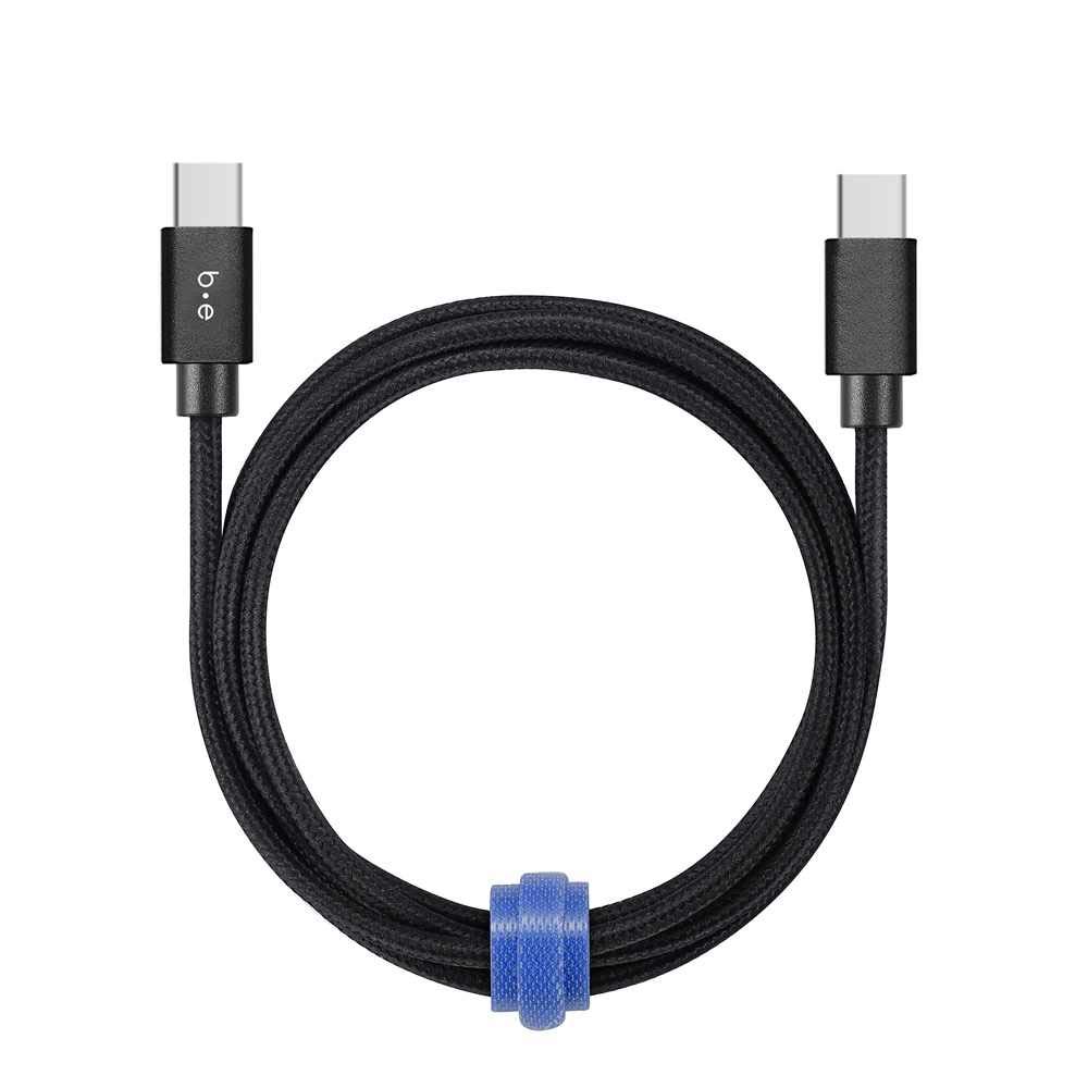 Blu Element 10ft Braided USB-C to USB-C Fast Charging & Sync Cable - Durable Nylon Cord for Phones, Laptops & Tablets - Perfect for Home, Office & Travel Use