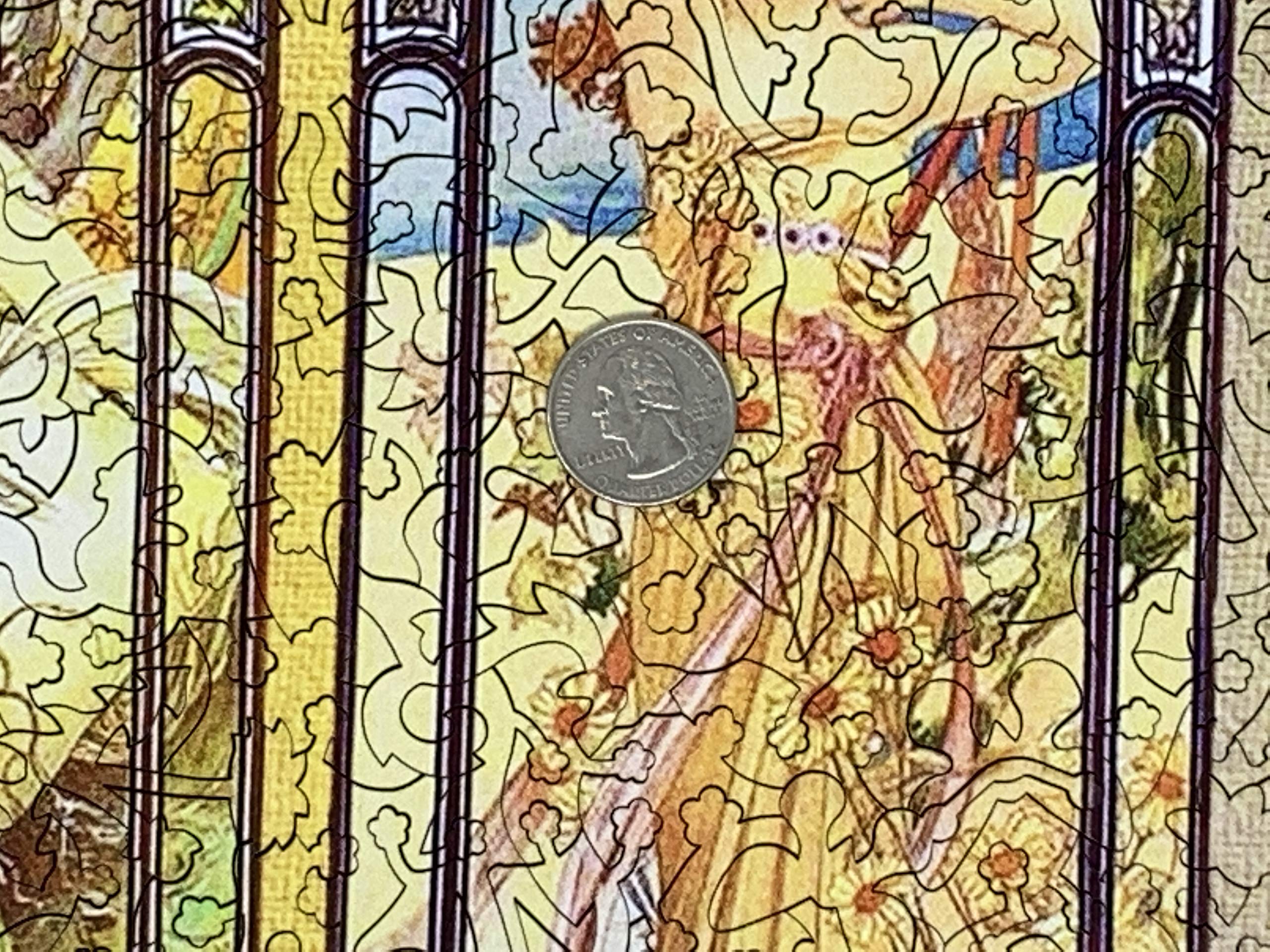 Alphonse Mucha Times of The Day Wooden Jigsaw Puzzle for Adults - 539 Piece Art Puzzle by Nautilus Puzzles - Perfect for Home Decor, Gift Giving & Relaxation