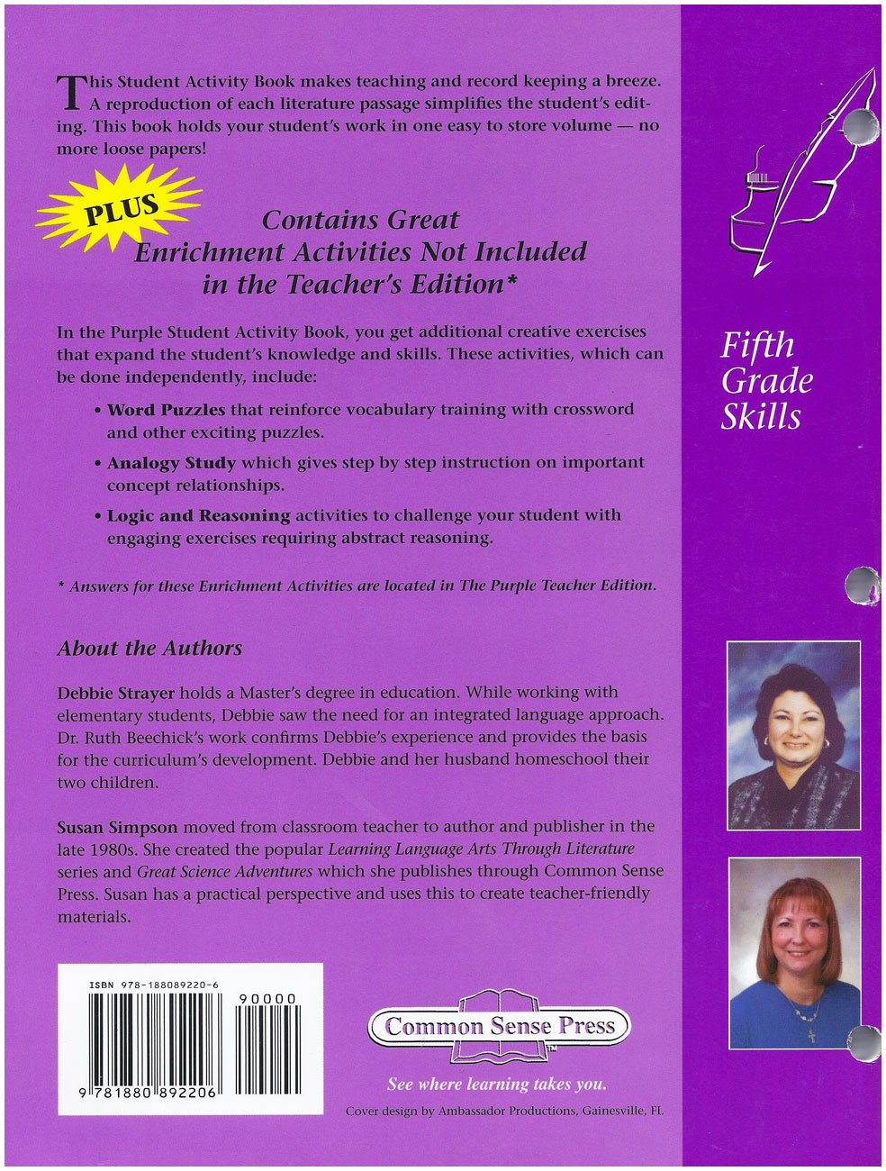 Learning Language Arts Through Literature - The Purple Student Activity Book for Homeschooling & Classroom Language Arts Curriculum