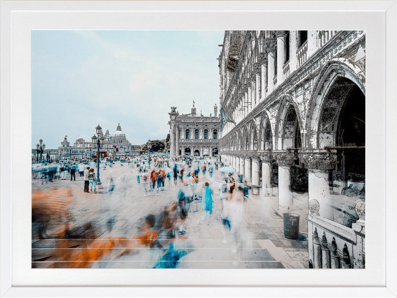 Ciao Venezia Framed Art Print - Venice Italy Landscape Wall Decor - Perfect for Living Room, Bedroom & Office