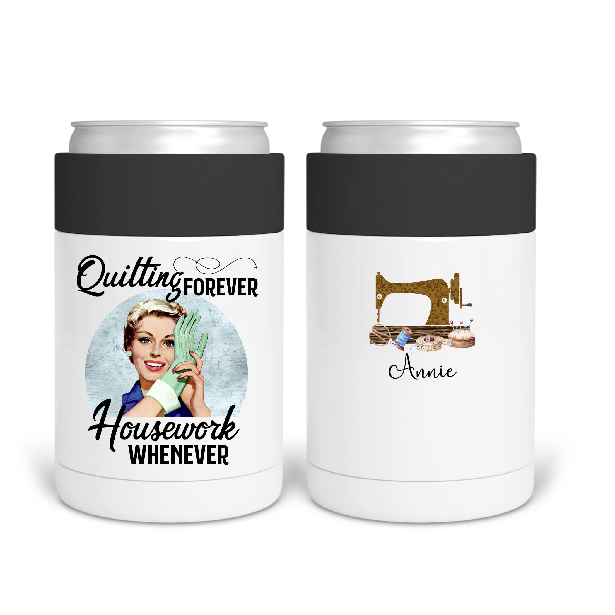 Funny Personalized Quilting Mugs & Tumblers - 'Quilting Forever, Housework Whenever' Design - Perfect for Quilters, Crafters & Coffee Lovers - Great Gift for Holidays, Birthdays & Craft Room Decor